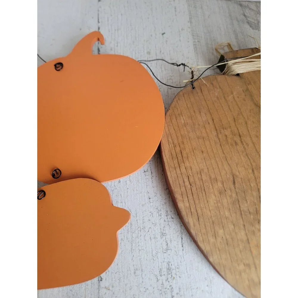 Happy Halloween set pumpkin witch hanging sign decor‎ figure